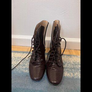 Faux Croc Heels